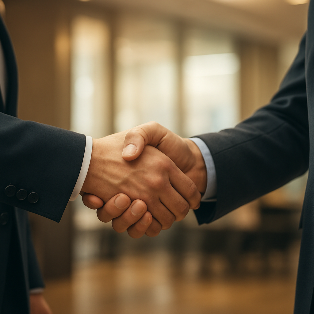 Deal handshake